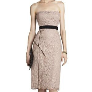 BCBG Mazazria convertible strapless lace formal midi dress NWT Alexandra 256$